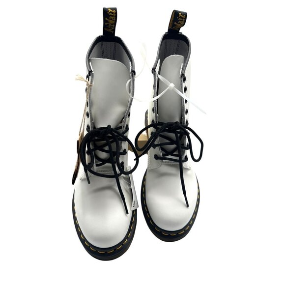 Dr. Martens 10/11 Unisex Genuine AirWair Leather Style 101 YS Leather White Boot - Picture 2 of 10